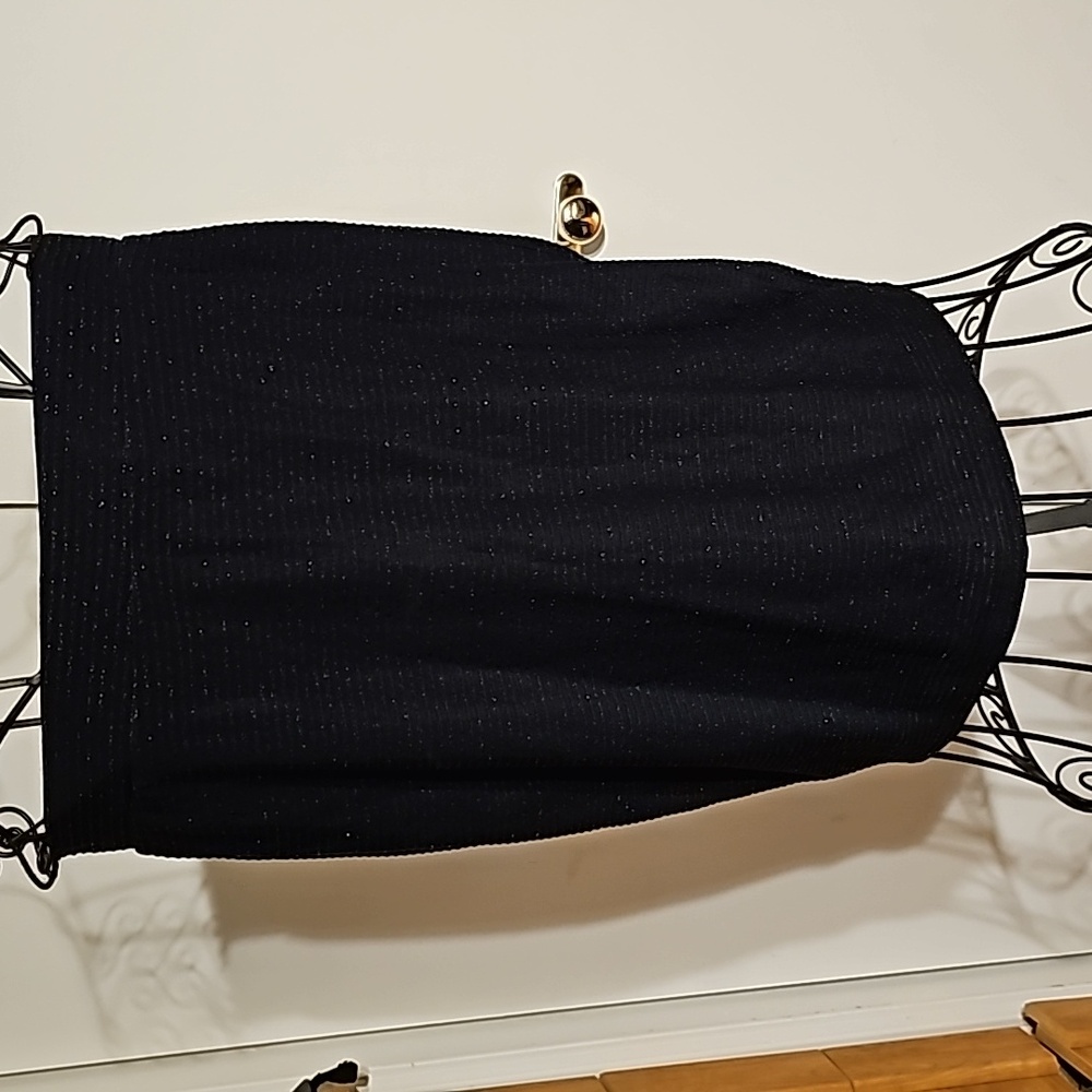 Black shiny skirt